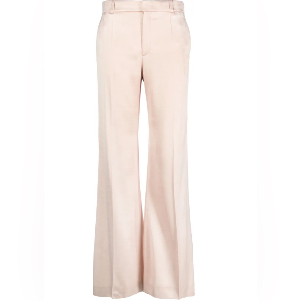 Chloé high waist pink wool silk blend trousers nwot 42/10
